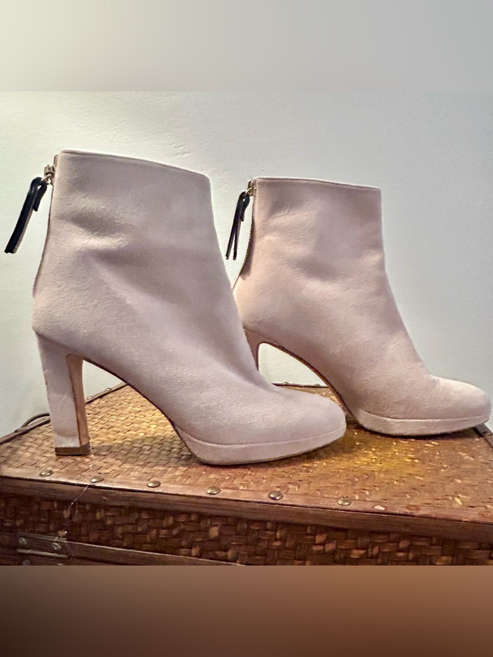 Stuart Weitzman Suede High-Heel Ankle Booties